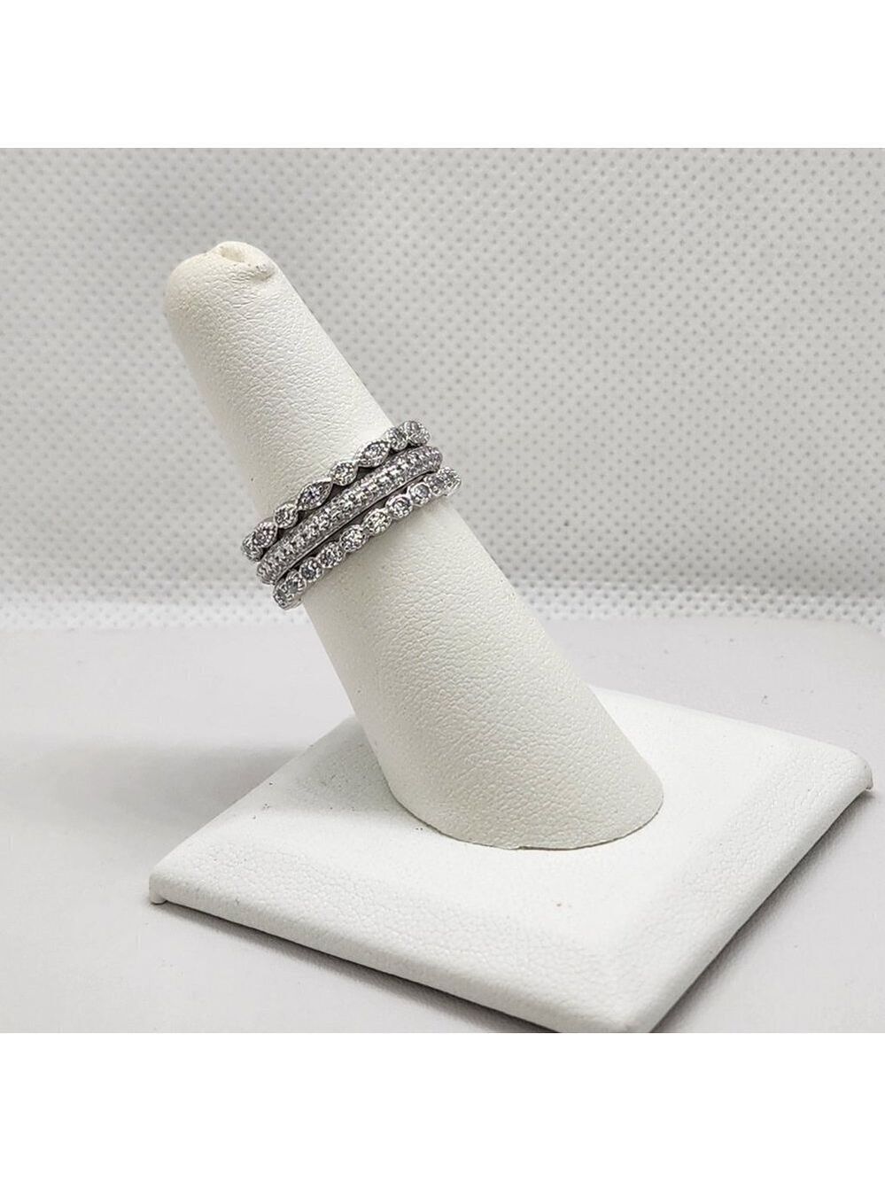 Brand New Sterling Silver 925 Silver Color 3pcs Ring